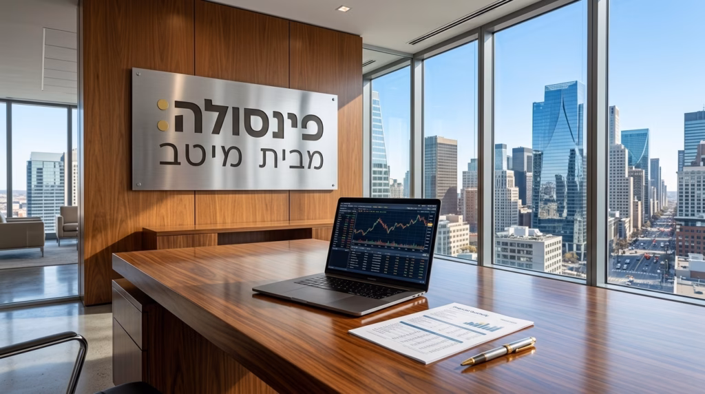 לתמונה הנוכחית חסר טקסט אלטרנטיבי. שם קובץ: Corporate_office_desk_with_laptop_202607221324.avif