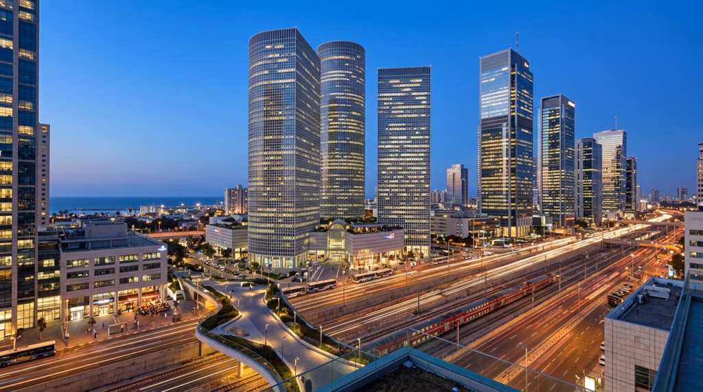 לתמונה הנוכחית חסר טקסט אלטרנטיבי. שם קובץ: Tel_Aviv_business_district_skyline_202607151312.avif