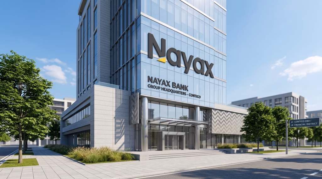 לתמונה הנוכחית חסר טקסט אלטרנטיבי. שם קובץ: Company_bank_building_in_daylight_202608061620.avif