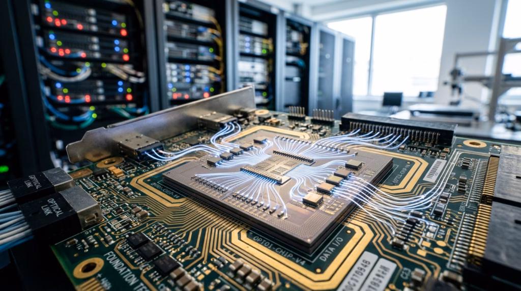 לתמונה הנוכחית חסר טקסט אלטרנטיבי. שם קובץ: Motherboard_with_glowing_photoni…_202608131125.avif